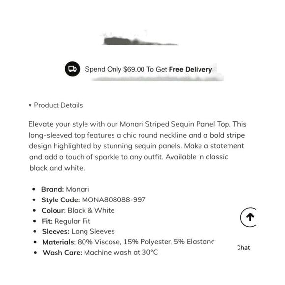 MONARI STRIPED SEQUIN PANEL TOP. - Picture 11 of 11